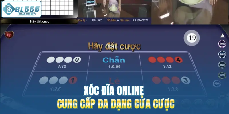 cung cấp đa dạng cách đặt cược 